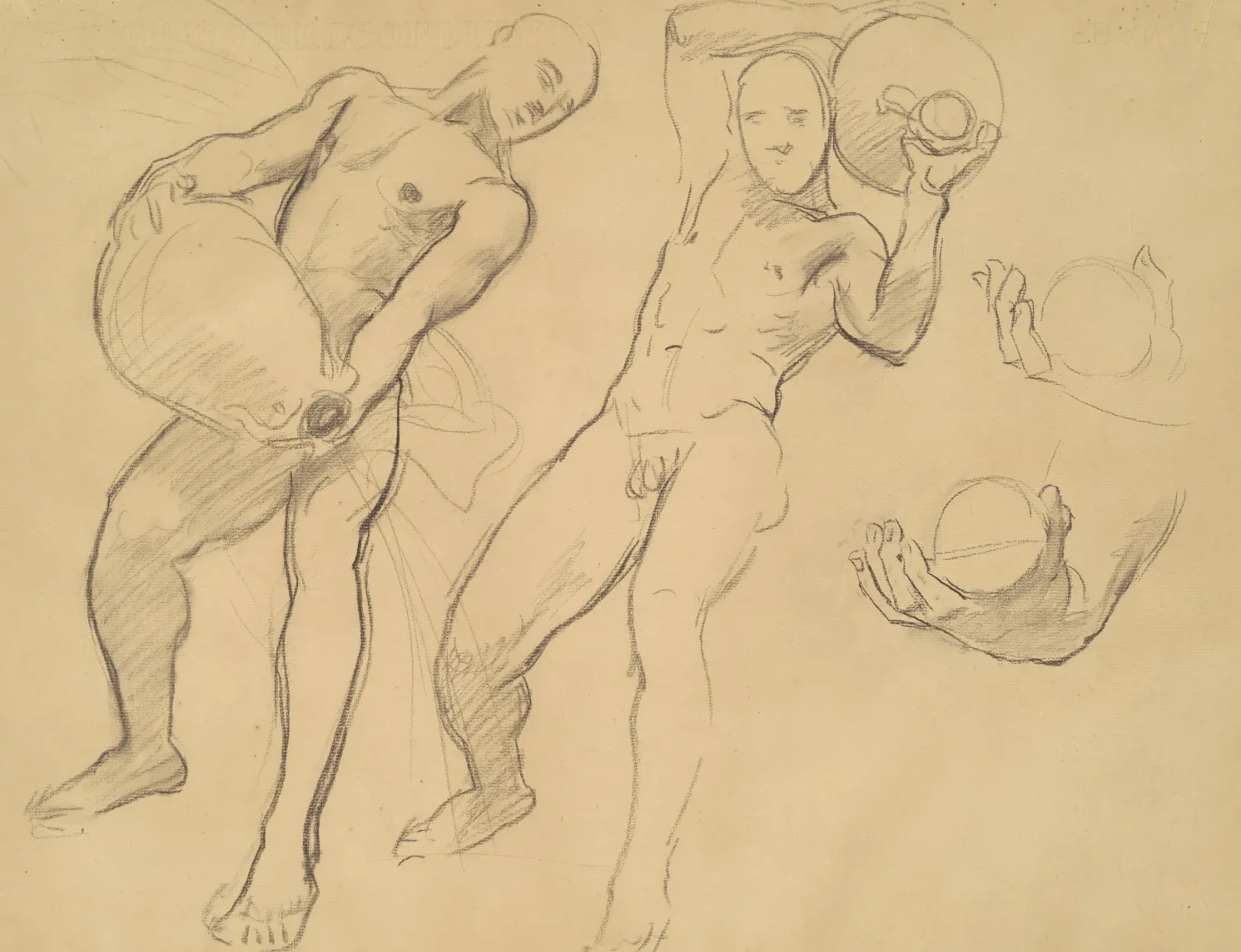 Studies of Notus for "The Winds", John Singer Sargent