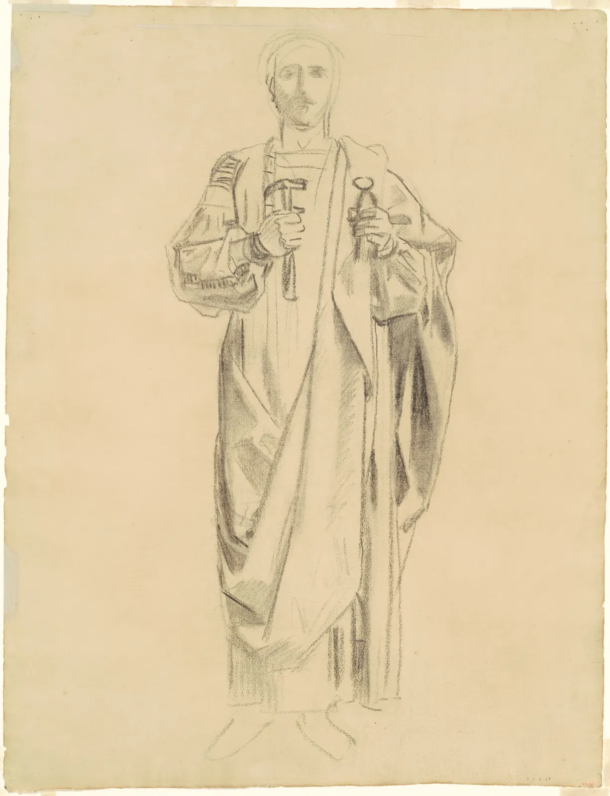 Study for "Dogma of the Redemption: Frieze of Angels" [recto], John Singer Sargent