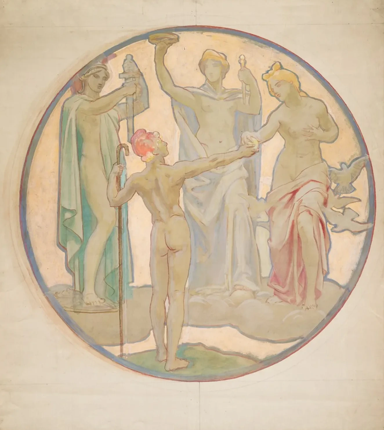 Study for "Judgment of Paris," Museum of Fine Arts, Boston, John Singer Sargent