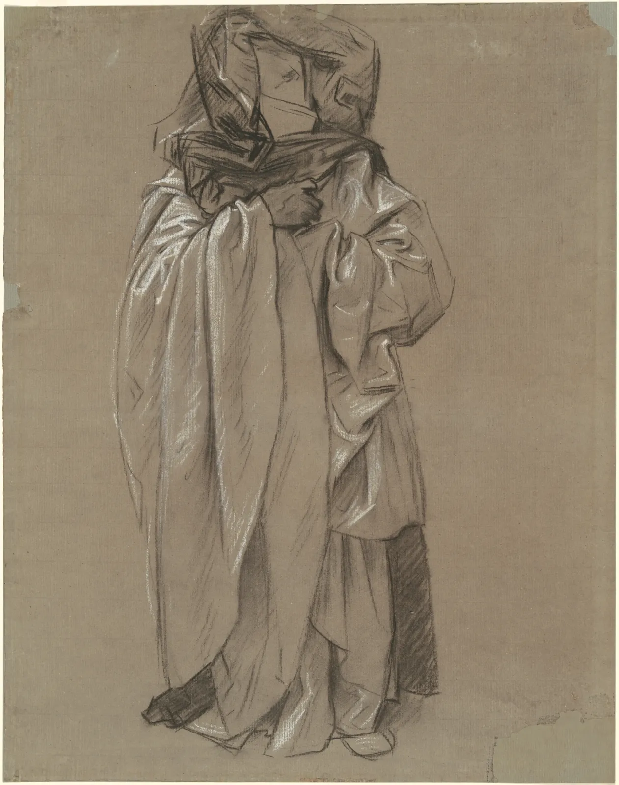 Study of Ezekiel for "Frieze of Prophets", John Singer Sargent