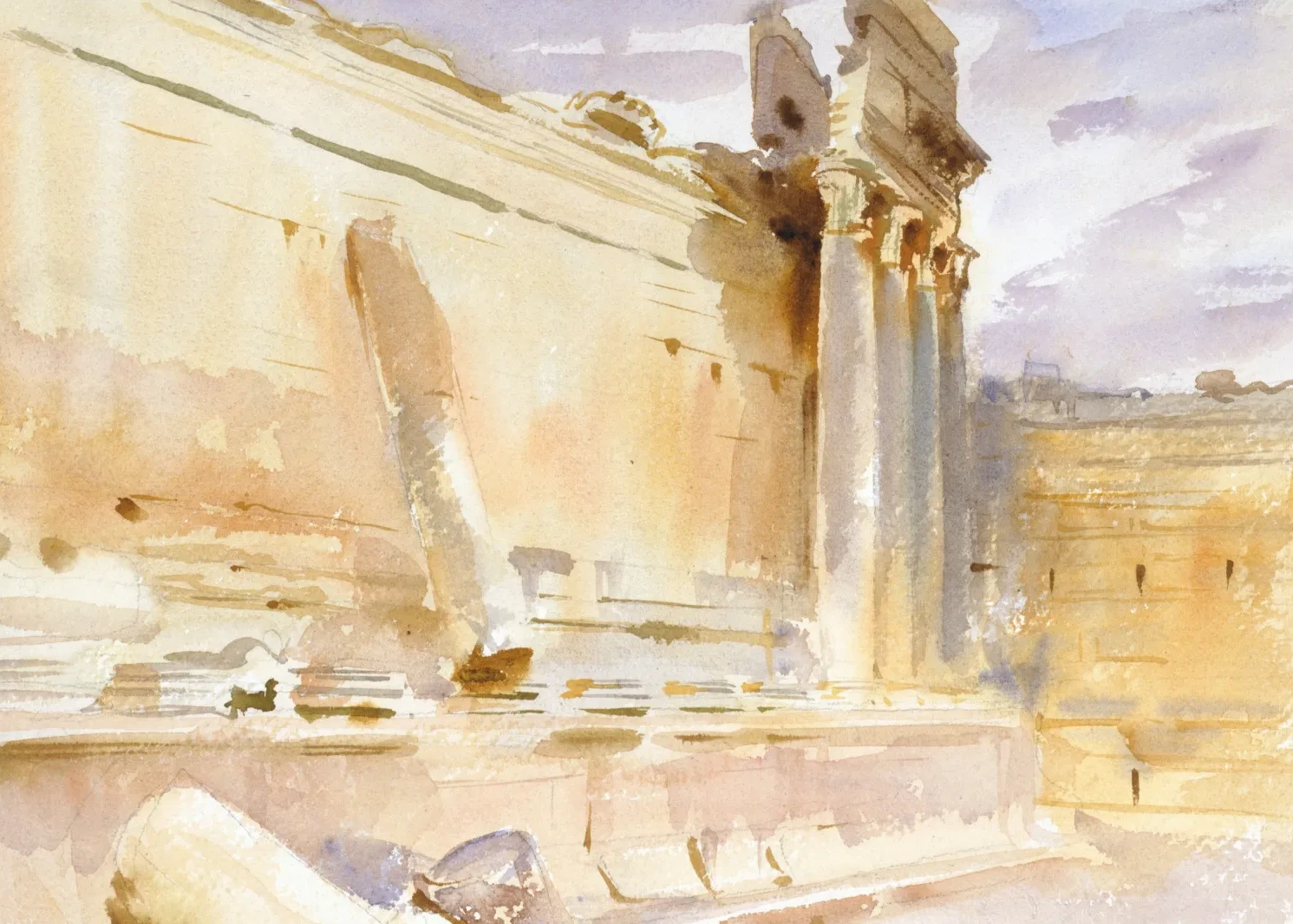 Temple of Bacchus, Baalbek, John Singer Sargent