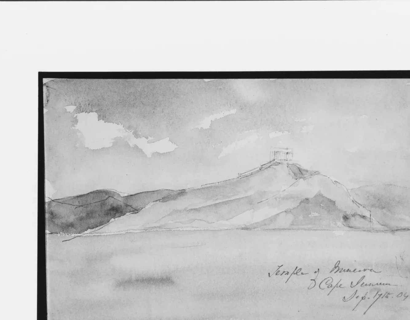 Temple of Minerva (from Sketchbook), John Singer Sargent