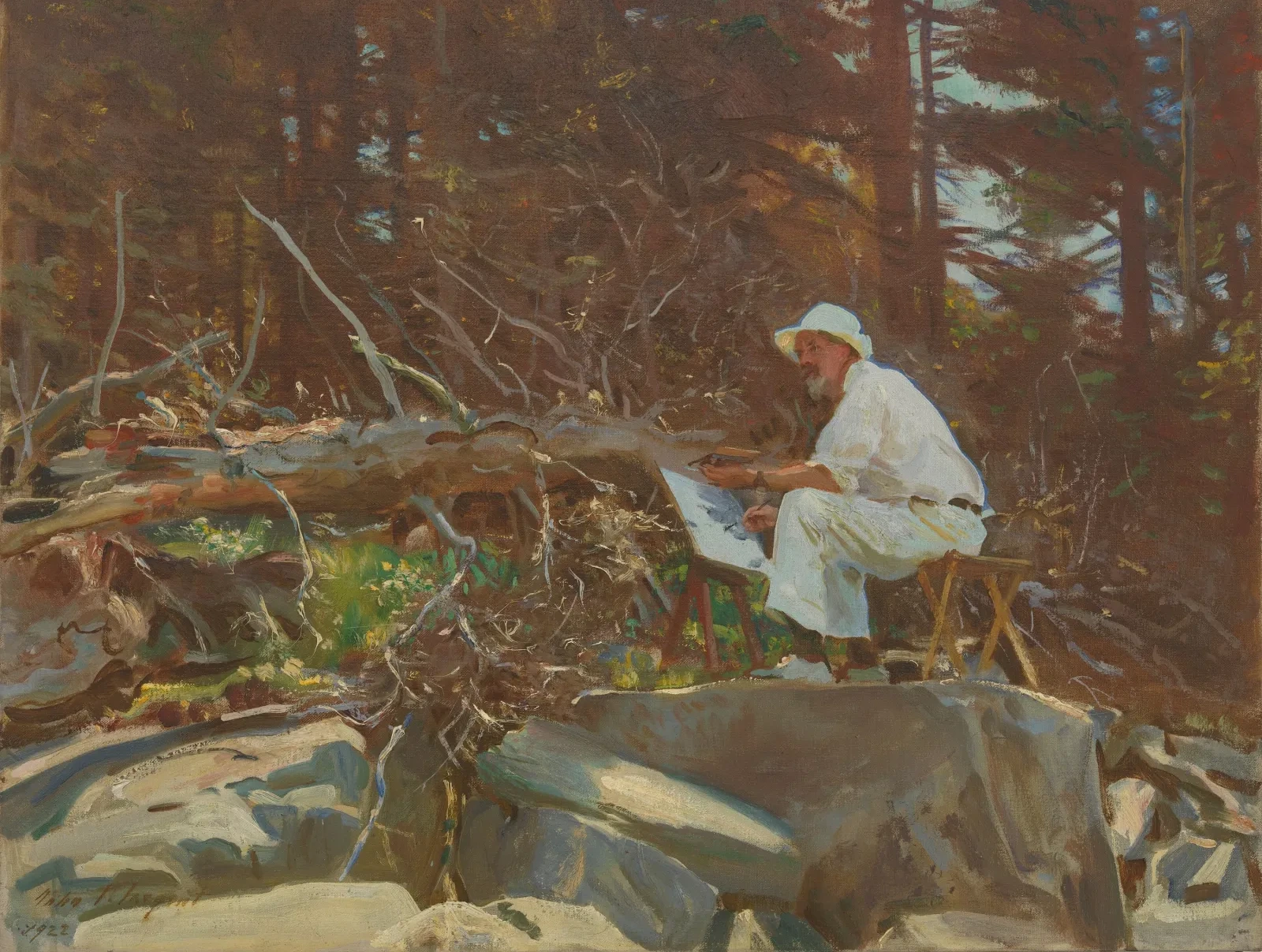 The Artist Sketching, John Singer Sargent