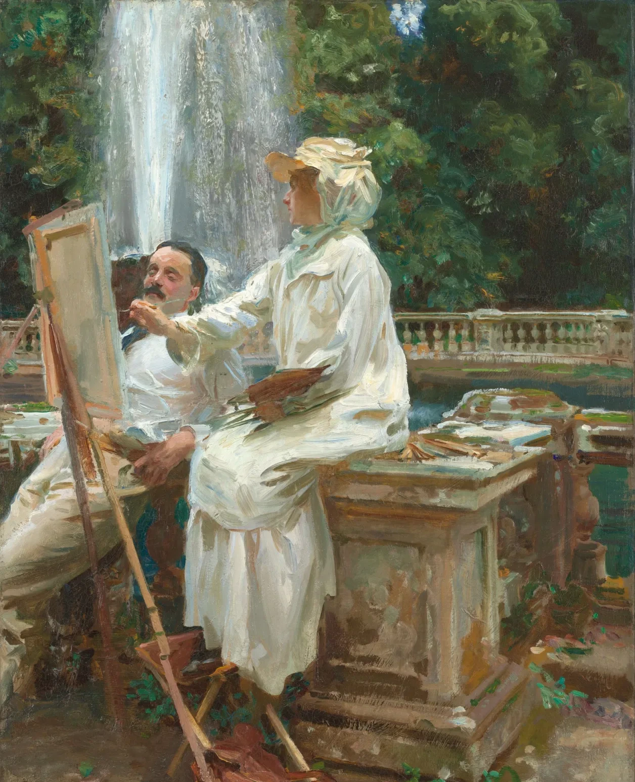 The Fountain, Villa Torlonia, Frascati, Italy, John Singer Sargent