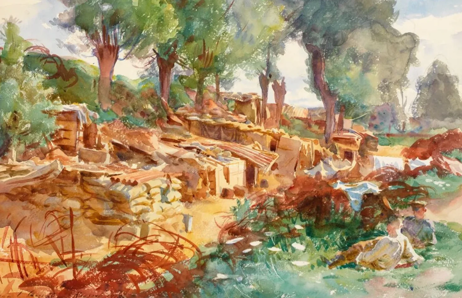 The Sunken Road, Ransart, John Singer Sargent