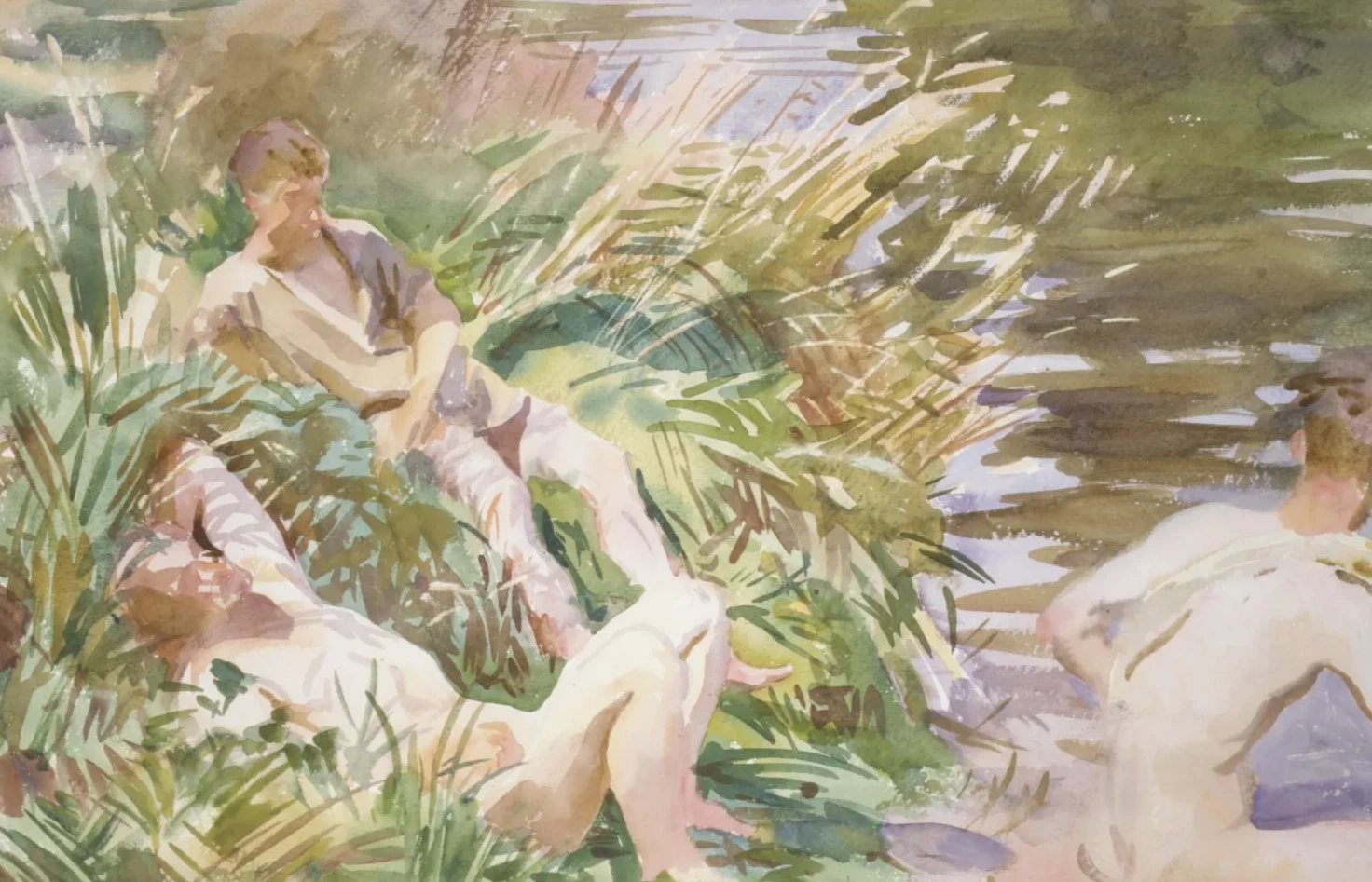 Tommies Bathing, John Singer Sargent
