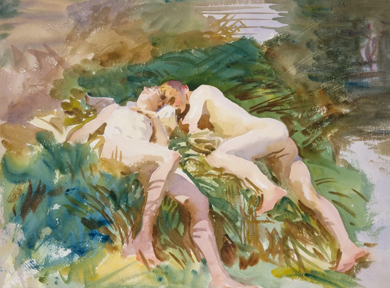 Tommies Bathing, John Singer Sargent