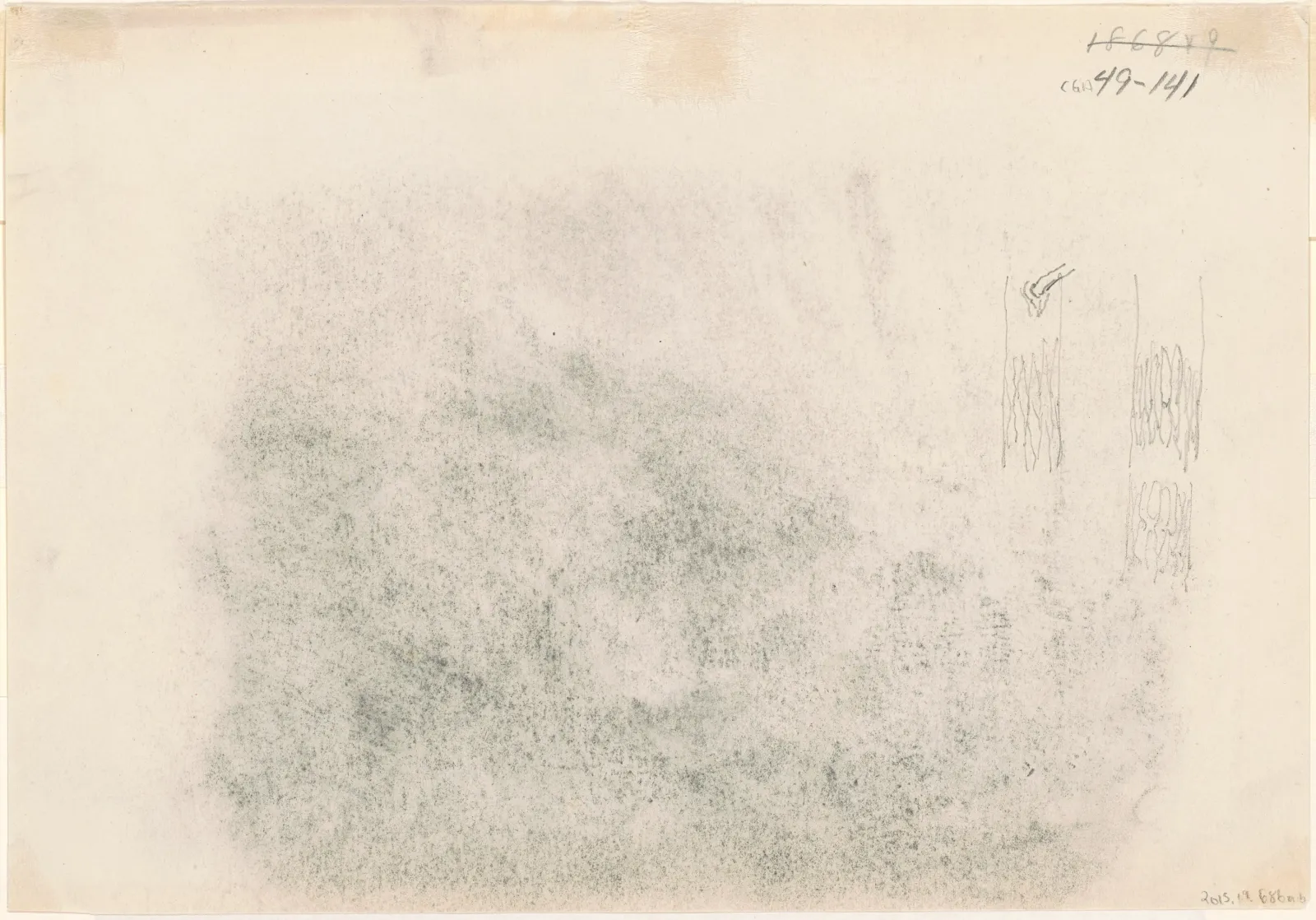 Tree Trunks [verso], John Singer Sargent