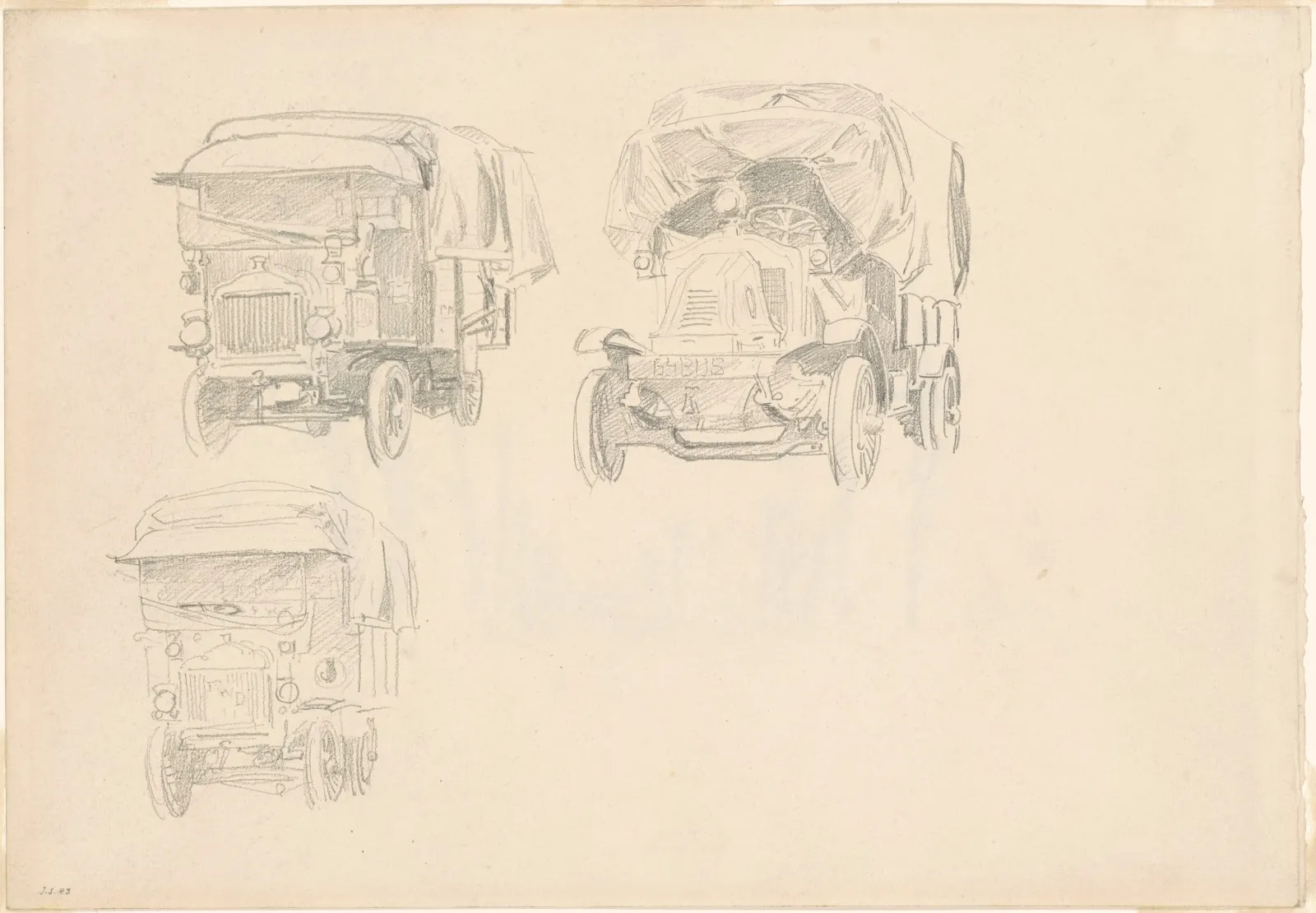 Trucks [recto], John Singer Sargent