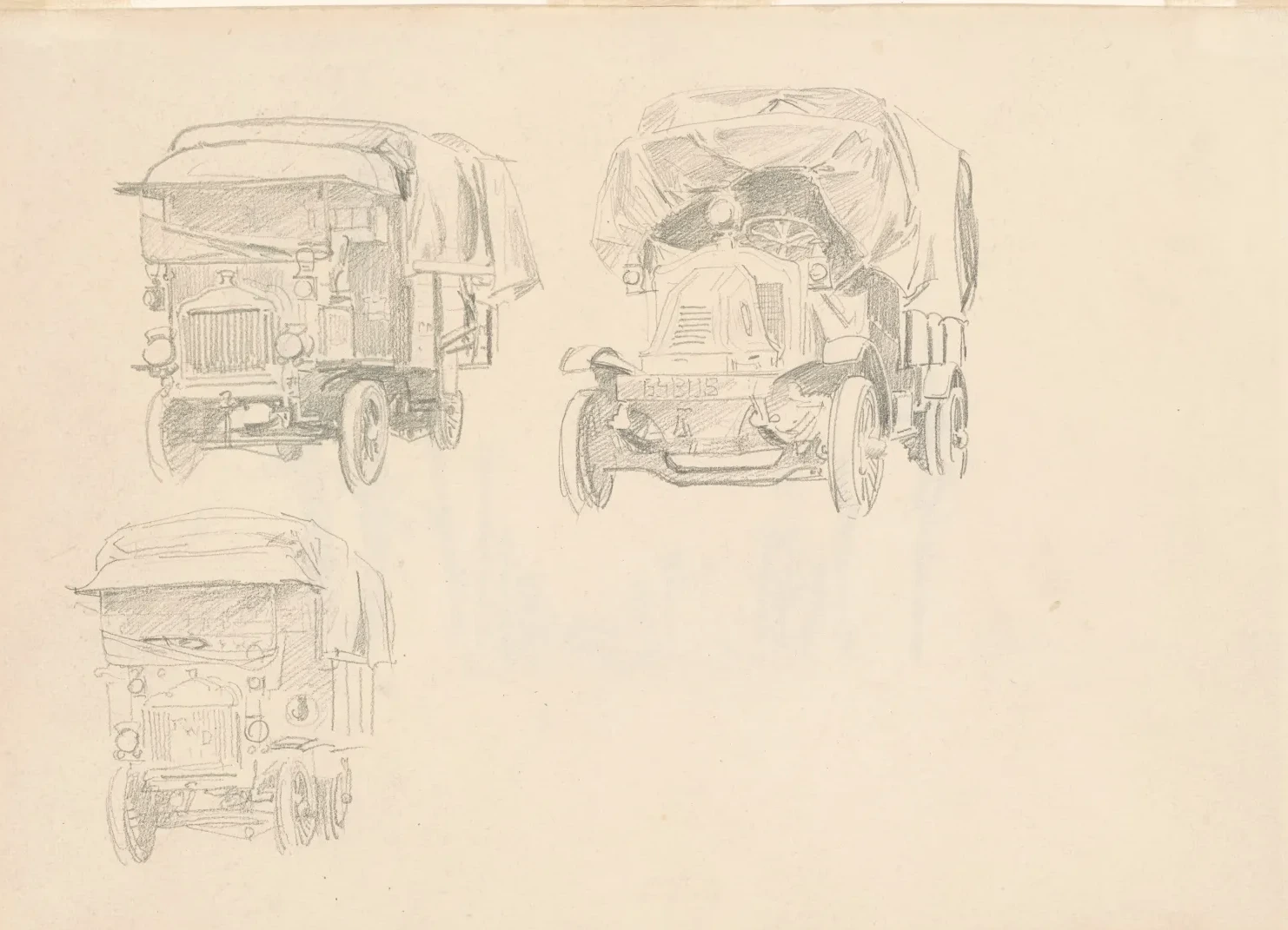 Trucks [recto], John Singer Sargent