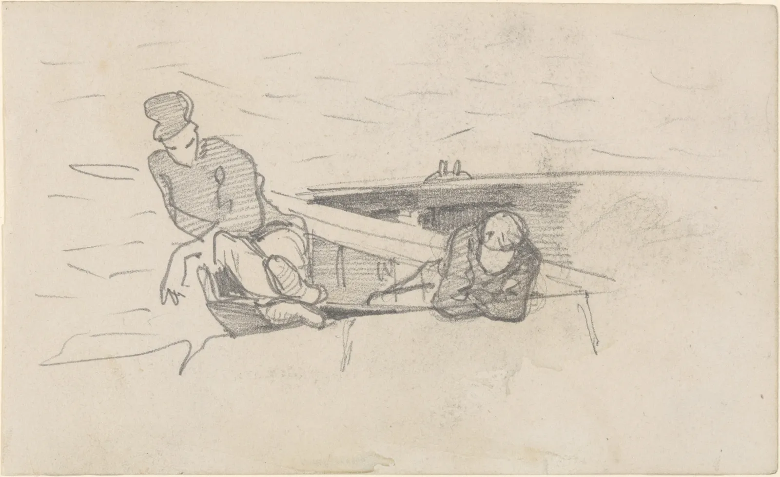Two Men in Boat, John Singer Sargent