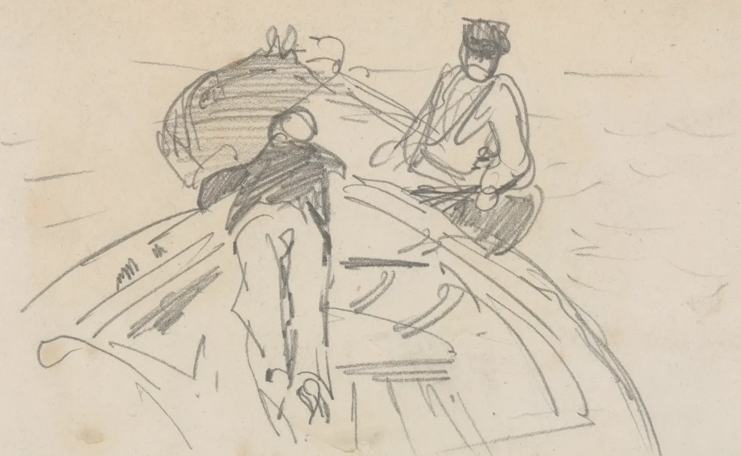 Two Men in Boats, John Singer Sargent