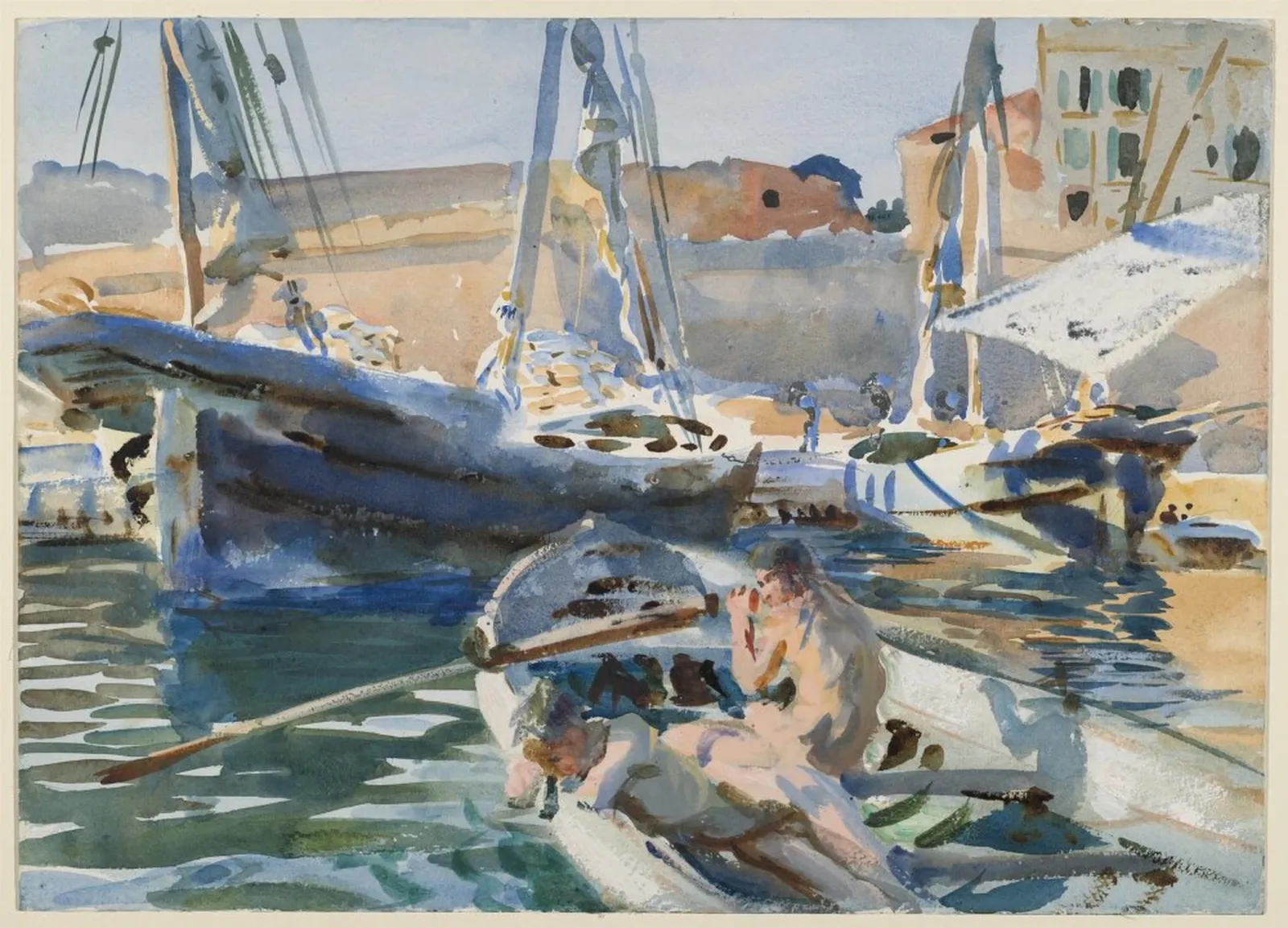 Unloading Plaster, John Singer Sargent
