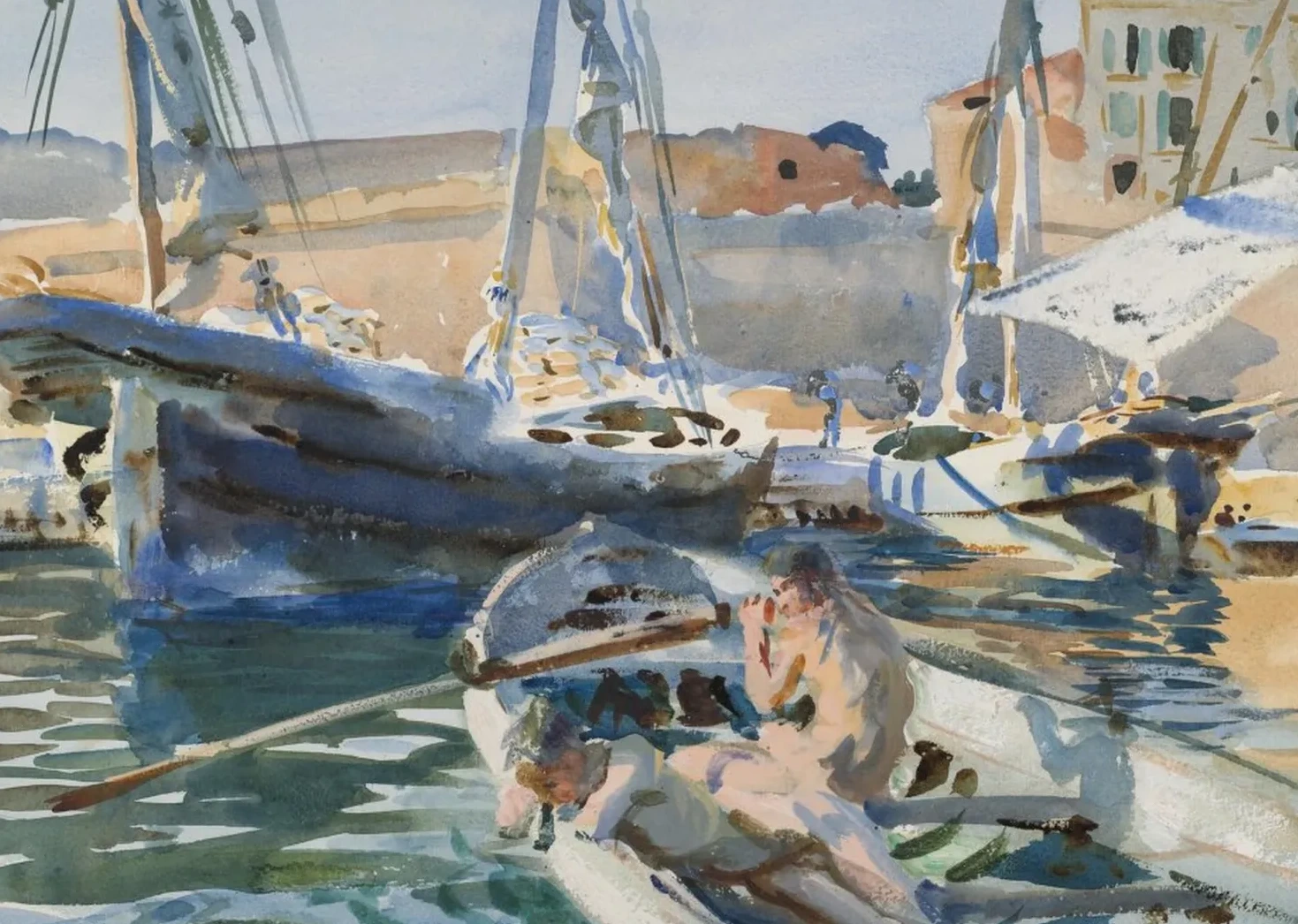 Unloading Plaster, John Singer Sargent