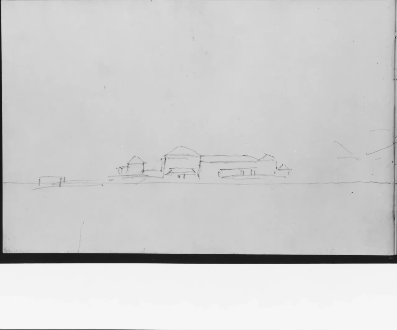 Village and Mountain (from Sketchbook), John Singer Sargent