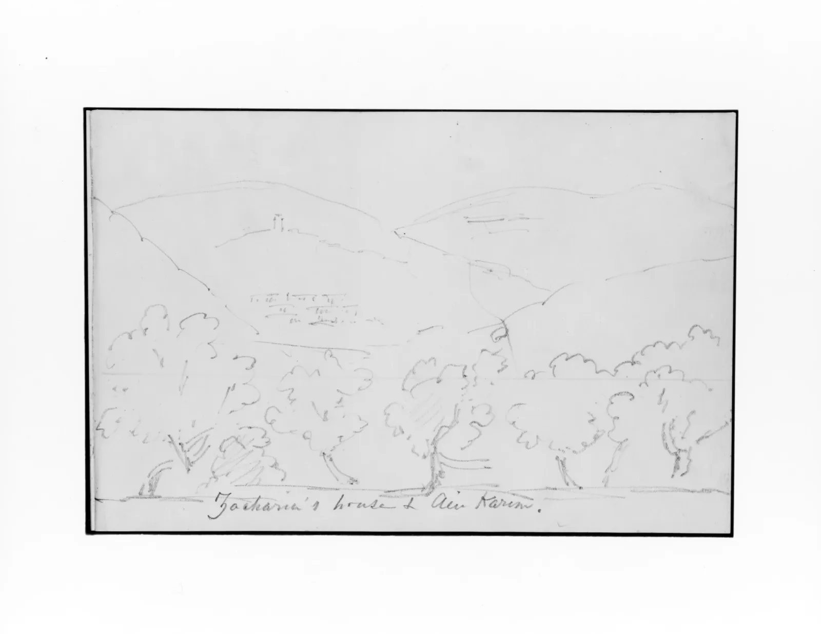 Zacharias House and Ein Karem (from Sketchbook), John Singer Sargent