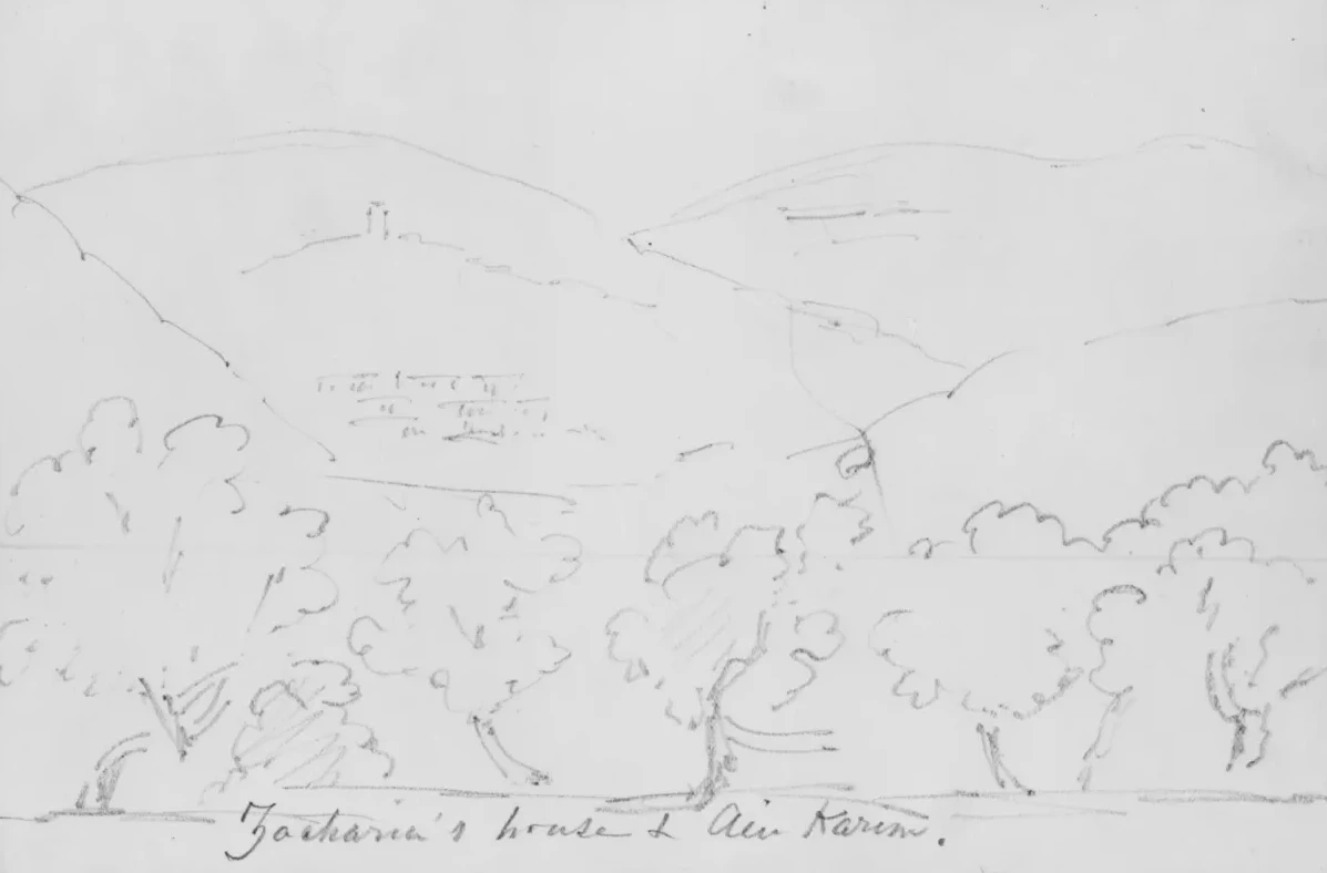 Zacharias House and Ein Karem (from Sketchbook), John Singer Sargent