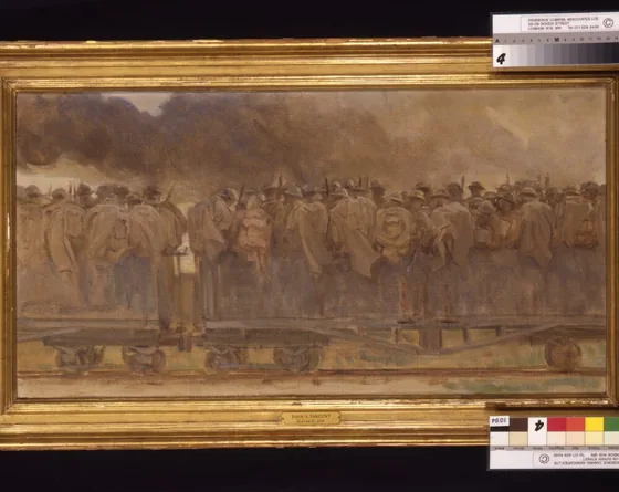 American Troops Going up the Line