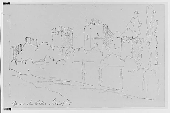 Ancient Walls, 1904 (from Sketchbook)