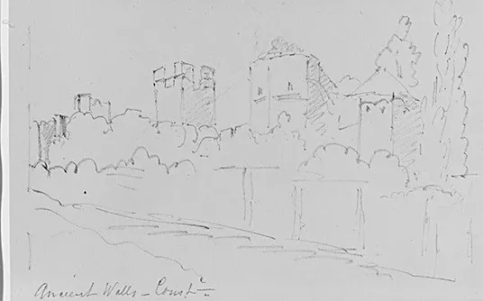 Ancient Walls, 1904 (from Sketchbook)