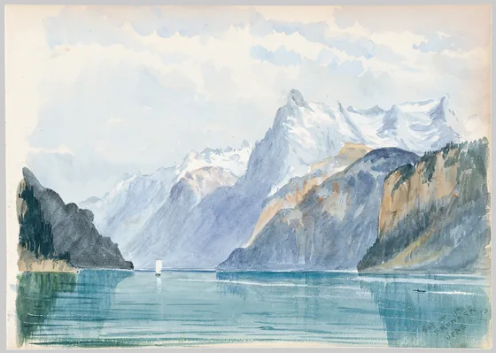 Bay of Uri, Brunnen (from Switzerland 1870 Sketchbook)