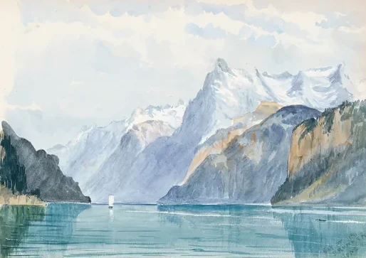 Bay of Uri, Brunnen (from Switzerland 1870 Sketchbook)
