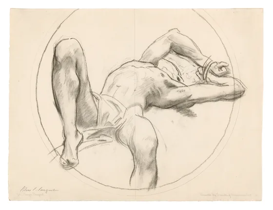 Bound Man (recto); Sketch of Bound Man (verso)