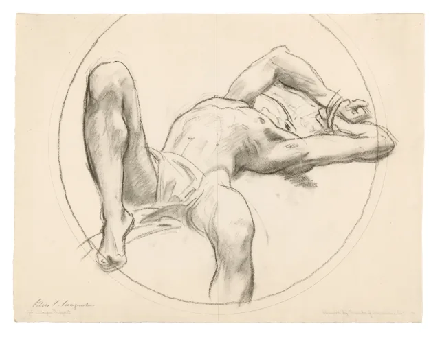 Homme ligoté (recto) ; esquisse d'homme ligoté (verso)