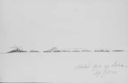 British Fleet off Salamis (from Sketchbook)