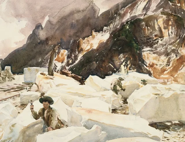 Carrare : carrières mouillées