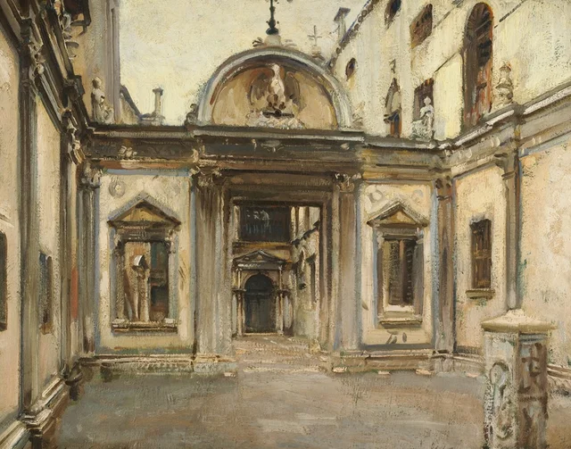 Cour de la Scuola Grande di San Giovanni Evangelista, Venise, Italie