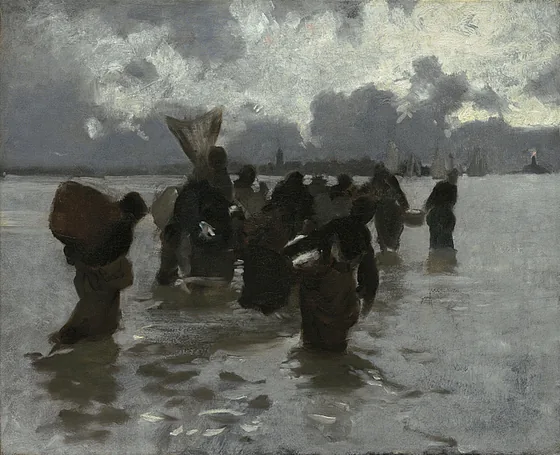 Fisherwomen Returning