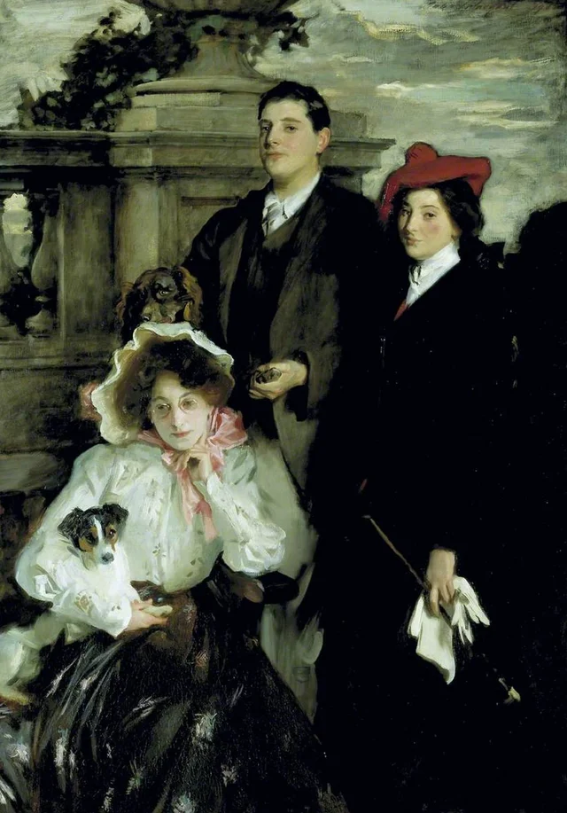Hylda, Almina y Conway, hijos de Asher Wertheimer