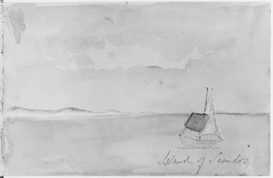 Island of Temdos (?) (from Sketchbook)