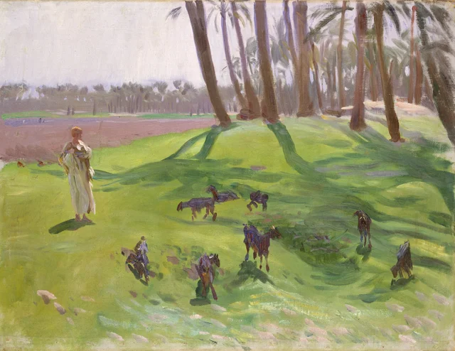 Paisaje con cabrero