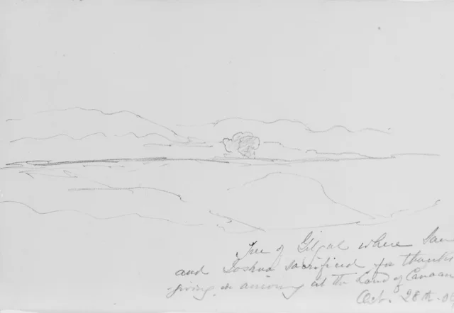 木のある風景、1904年（素描帳より）