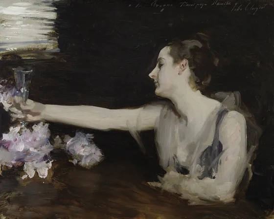 Madame Gautreau Drinking a Toast