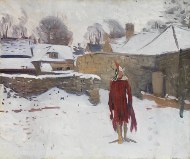 Maniquí en la nieve
