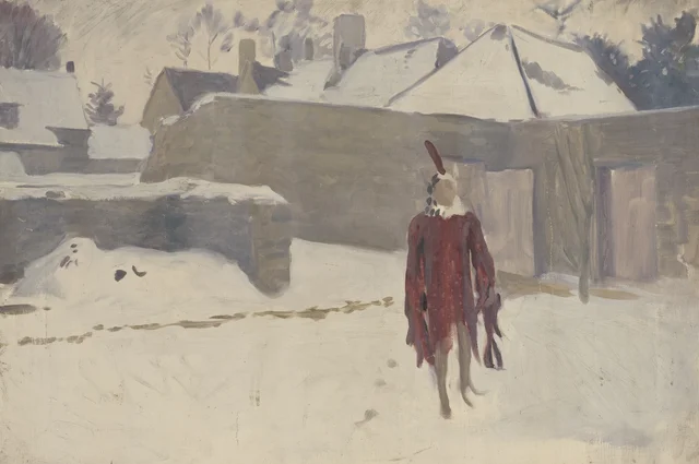 Maniquí en la nieve