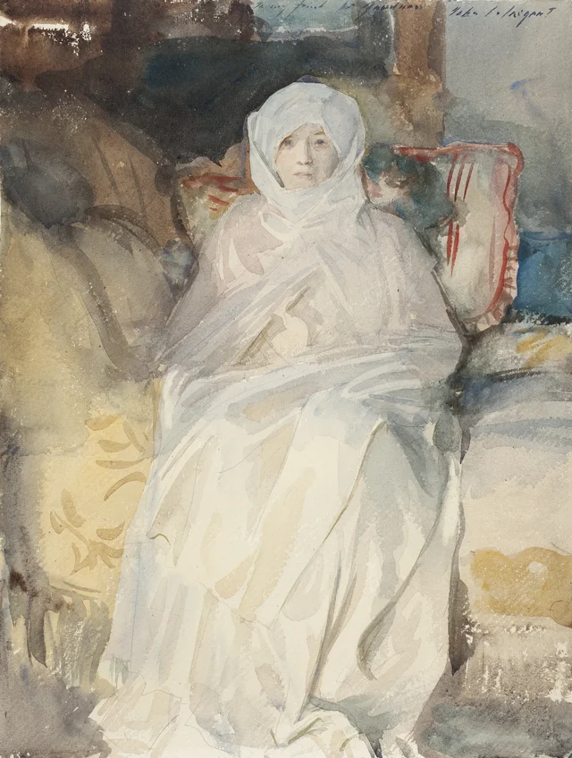 La Sra. Gardner de blanco