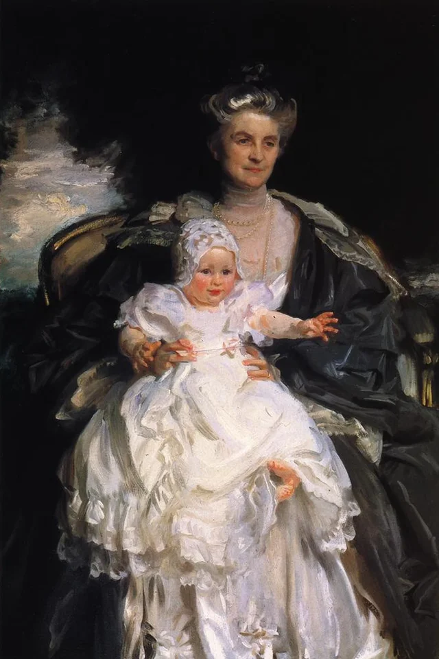 La Sra. Henry Phipps y su nieto Winston
