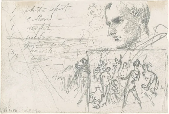 Napoleonic Head and Judgment of Paris [verso]
