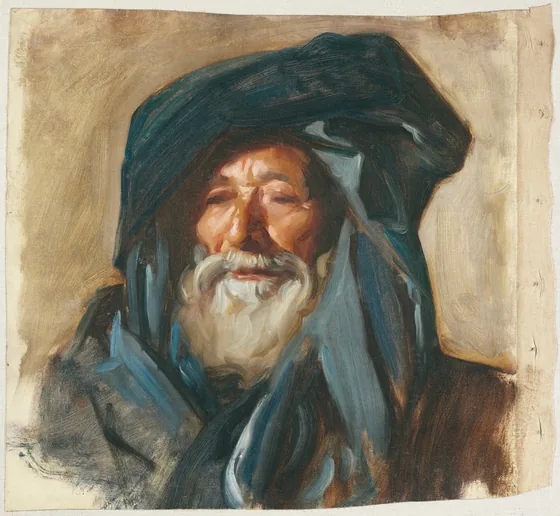 Old Man with a Dark Mantle