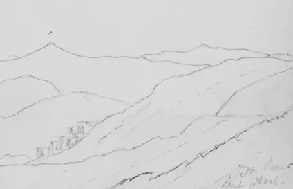 Panorama Landscape of Nebi Samouel (from Sketchbook)