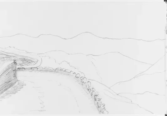 Panorama Landscape of Nebi Samouel (from Sketchbook)