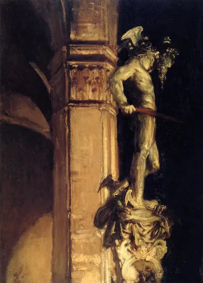 Perseus at Night (The Statue of Perseus in Florence)