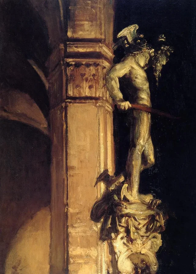 Persée la nuit (La statue de Persée à Florence), John Singer Sargent