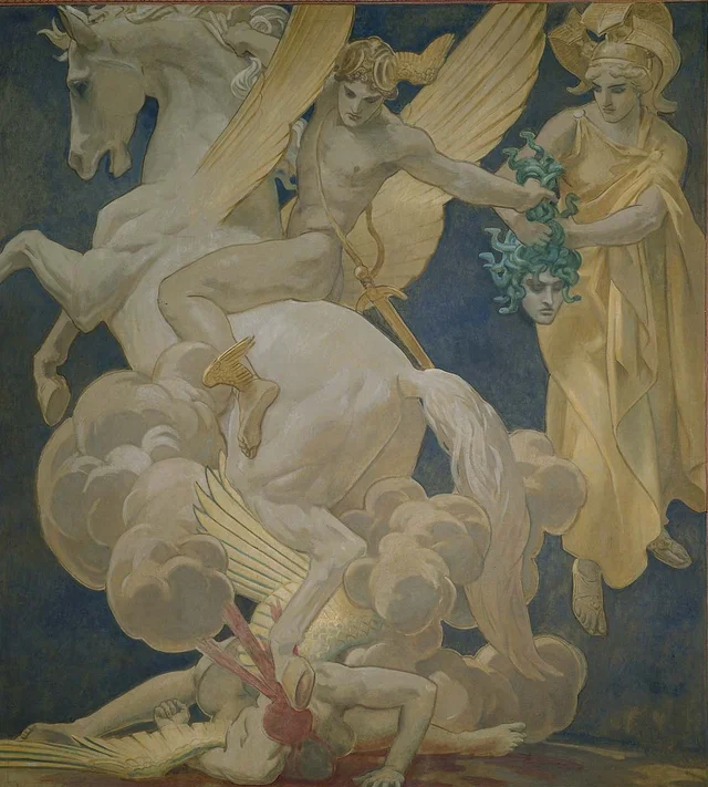 Perseo sobre Pegaso dando muerte a Medusa, John Singer Sargent
