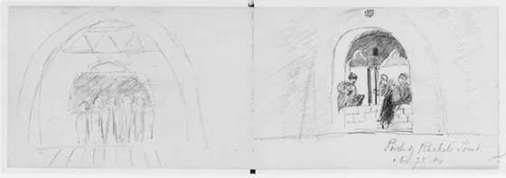 Porch of Rachael's Tomb, 1904 (from Sketchbook)