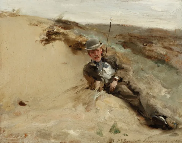 Portrait of Ralph Curtis on the Beach at Scheveningen, John Singer Sargent